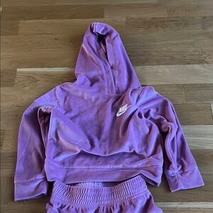 Nike Lavender Hoodie and Shorts Set